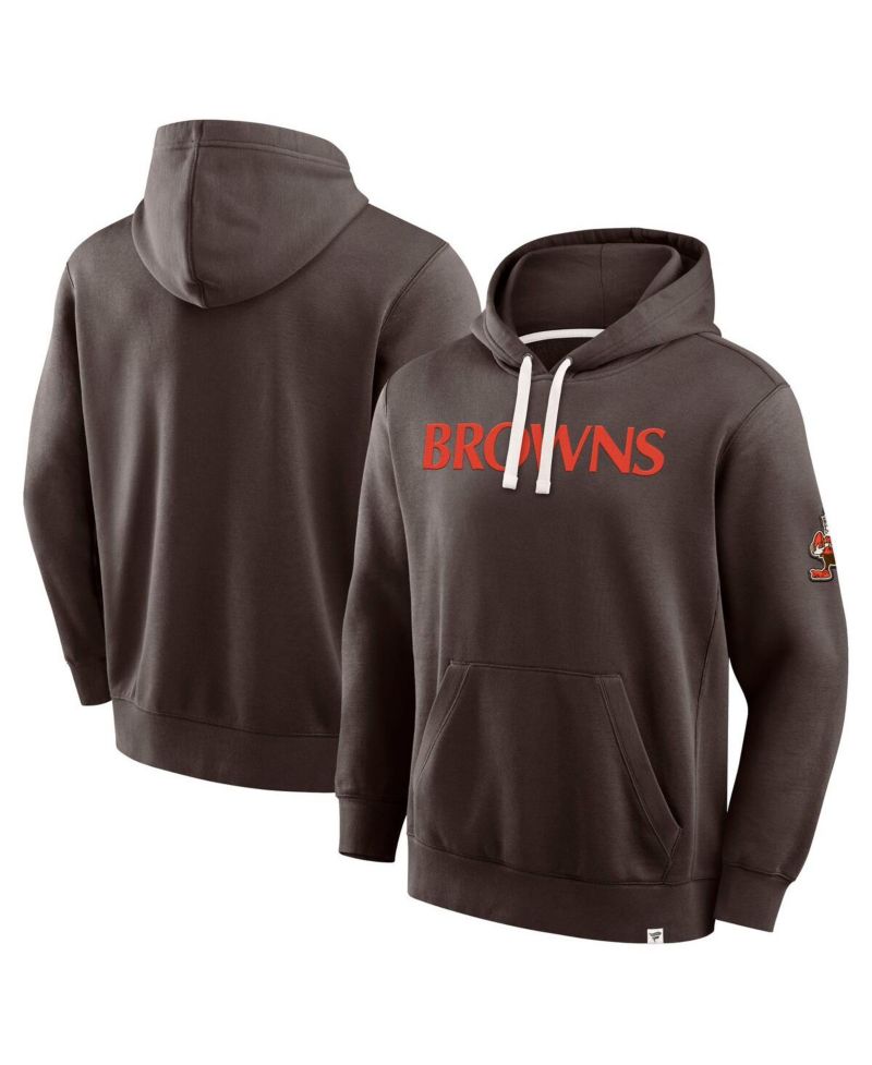 Men's Brown Cleveland Browns New Horizons Heritage Pullover Hoodie