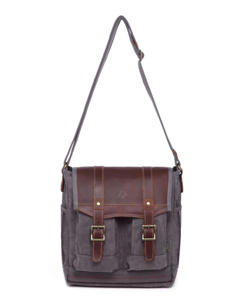 Turtle Ridge 4-Pocket Canvas Crossbody Bag