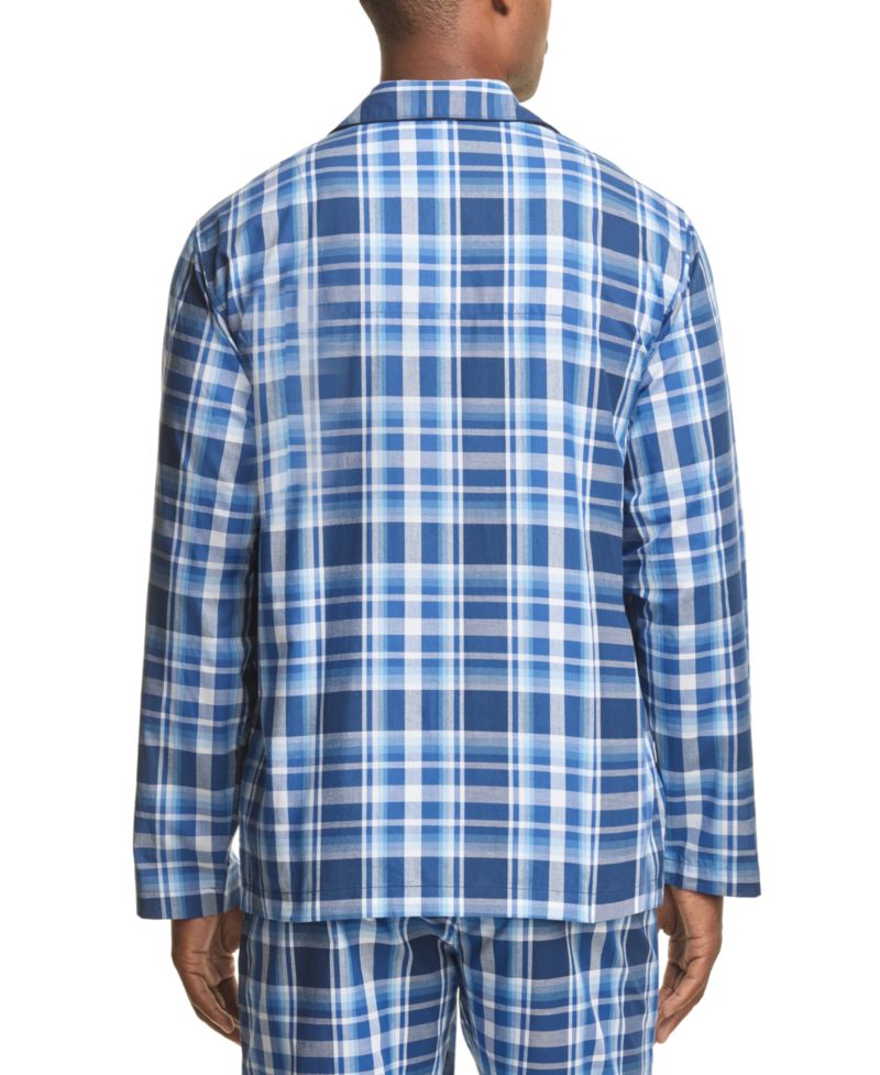 Men's Plaid Woven Pajama Top