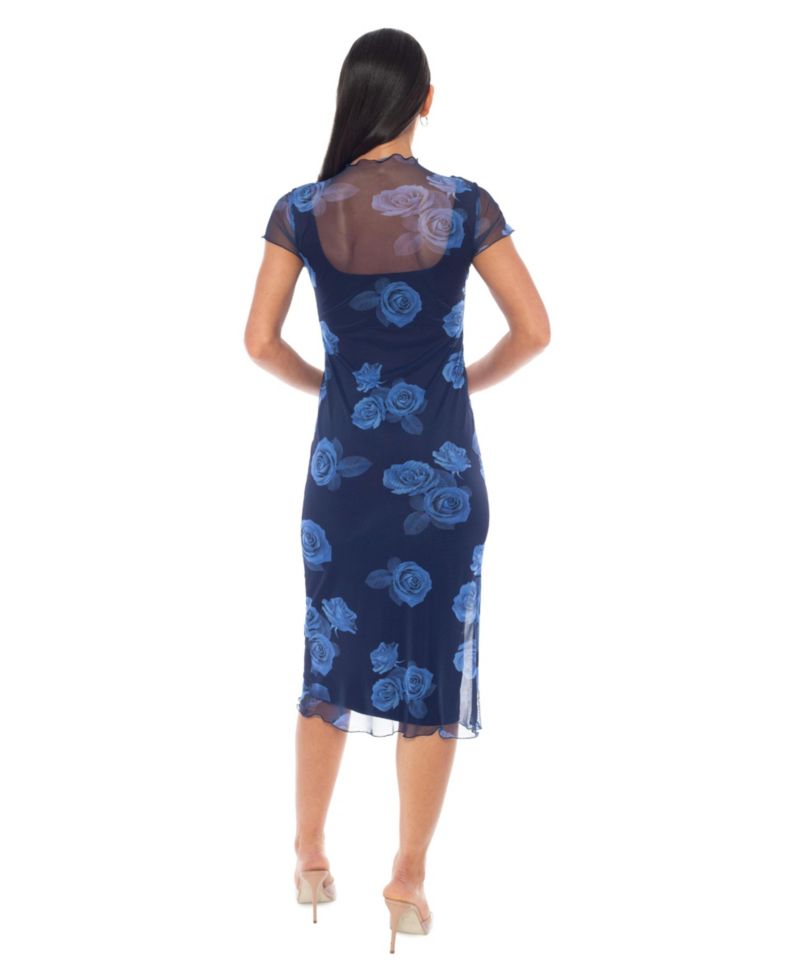 Women's Printed Powermesh T-Shirt Dress