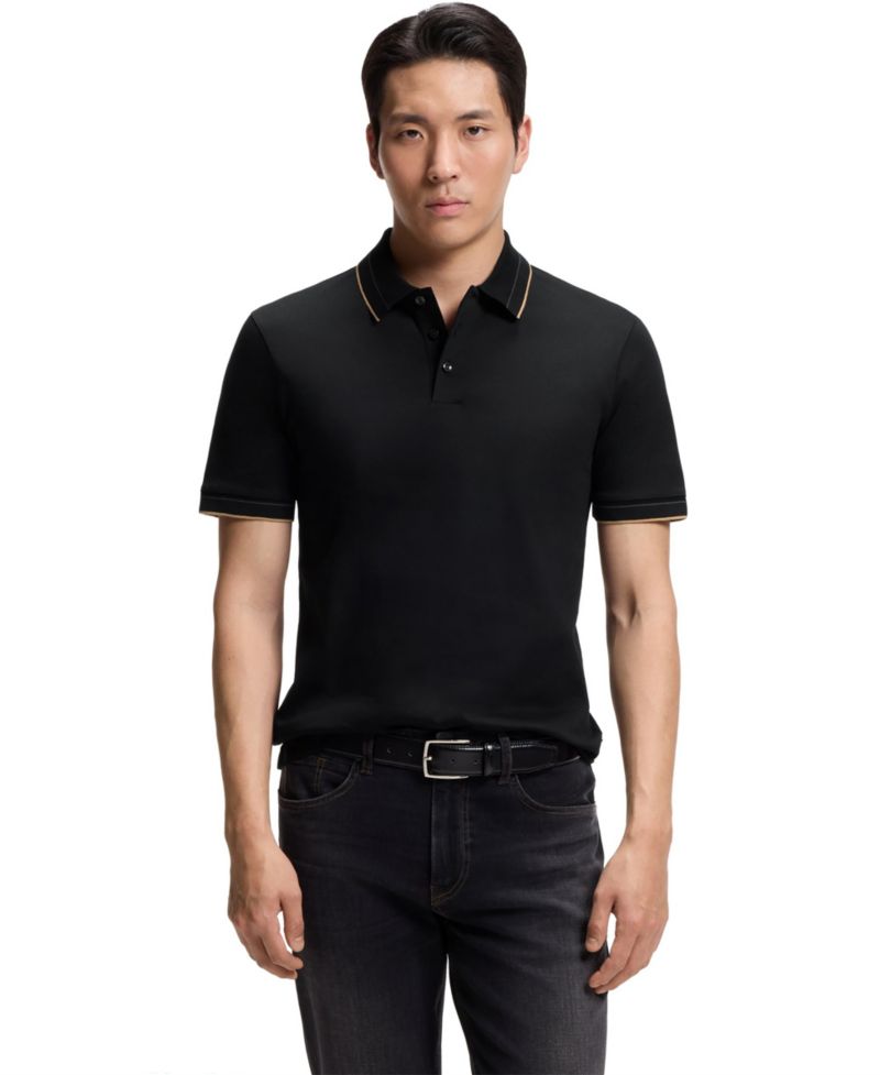 Men's Mercerised Cotton Slim-Fit Polo Shirt