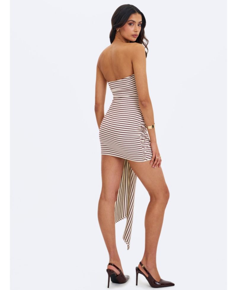 Women's Tommie Strapless Striped Mini Dress