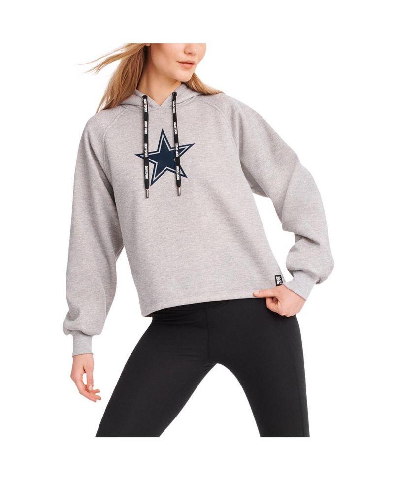 Women's Heather Gray Dallas Cowboys Debbie Dolman Raglan Pullover Hoodie