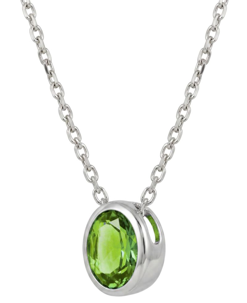 Garnet (1 ct. t.w.) Pendant Necklace in Sterling Silver (Also Available in Amethyst, Blue Topaz, Citrine, & Peridot)