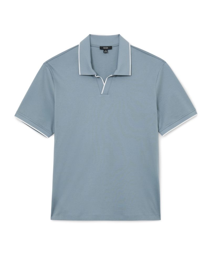 Men's Nico Airwater Cotton Tipped Open Collar Polo Shirt