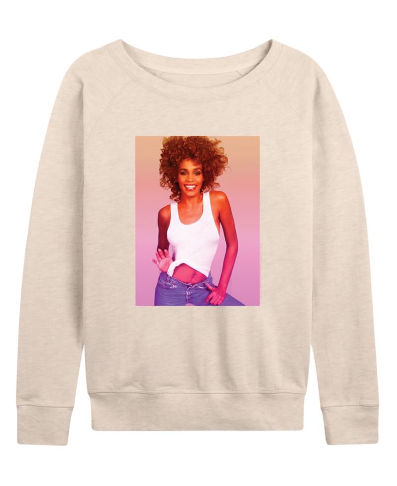 Women's Beautiful Radiant Whitney Houston French Terry Long-Sleeve T-Shirt