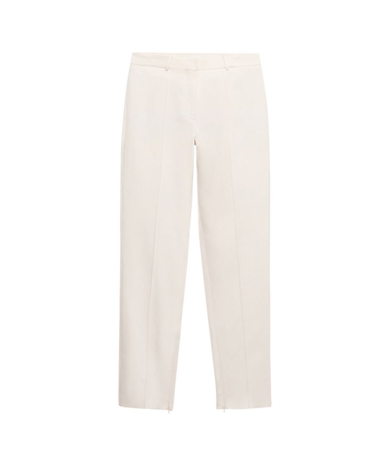 Women's Selection Straight Satin Side-Slits Pants