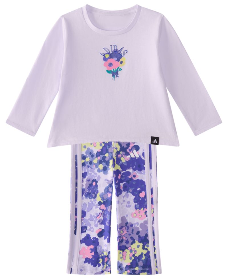 Baby Girls' Long-Sleeve T-Shirt and Pants, 2-Piece Set