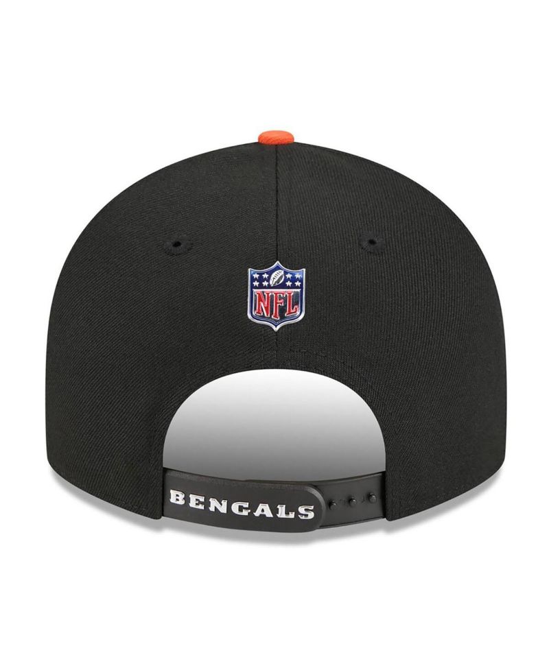 Men's Black/Orange Cincinnati Bengals 2026 NFL Draft On Stage Pre-Curved 9FIFTY Snapback Hat
