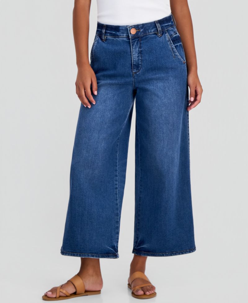 Petite AbSolution Skyrise Crop Wide-Leg Jeans