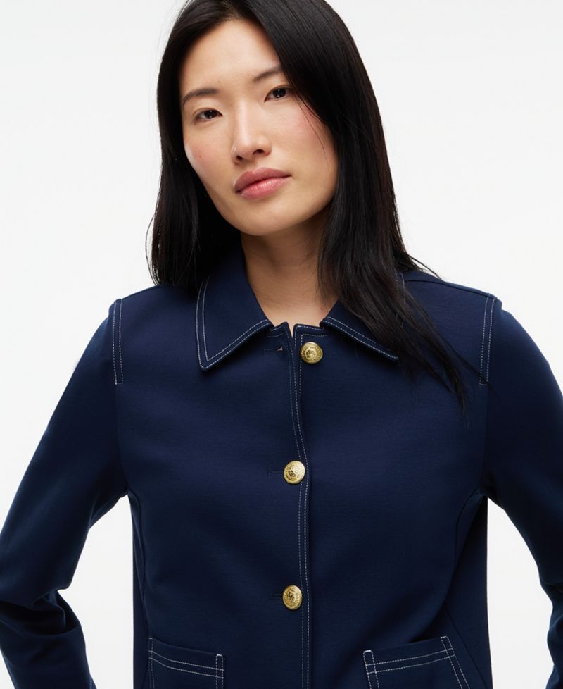 Women's Ponte-Knit Top Stitch Detail Jacket