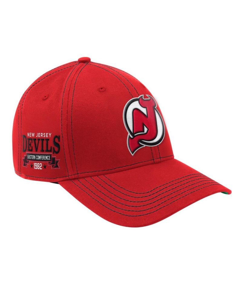 Men's Red New Jersey Devils Sphere II Curved Starfit Adjustable Hat