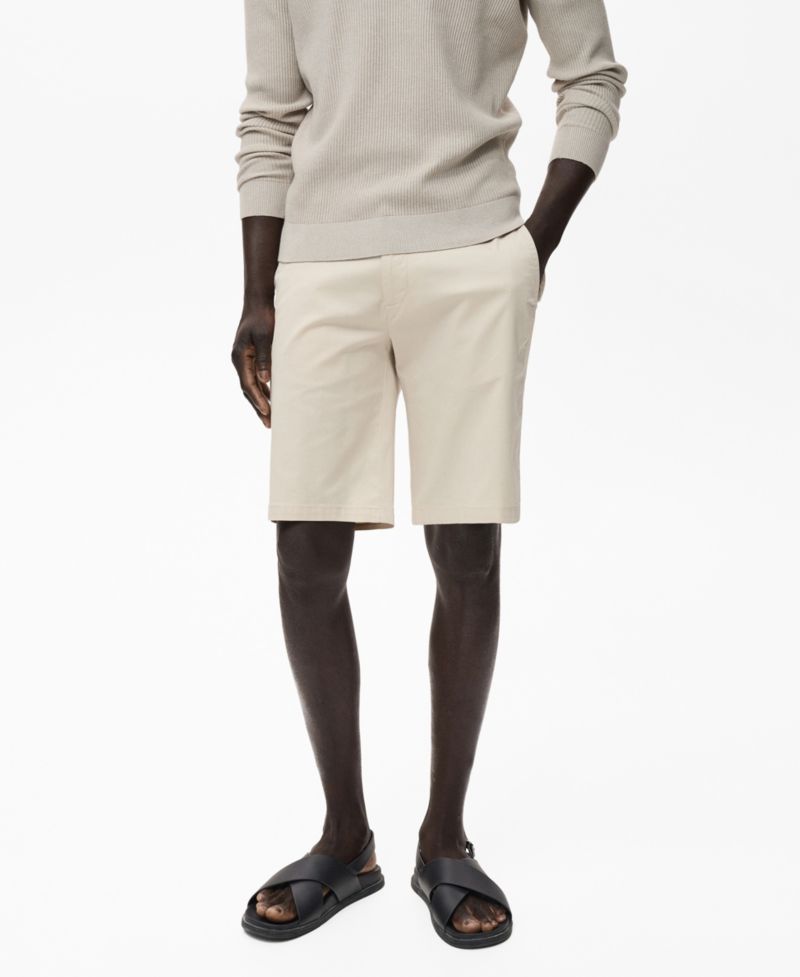 Men's Straight Cotton 10" Bermuda Shorts