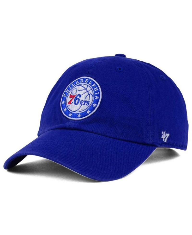 Men's Philadelphia 76ers Royal Clean-Up Adjustable Hat