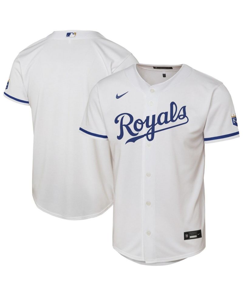 Big Boys and Girls White Kansas City Royals Home Stadium Jersey