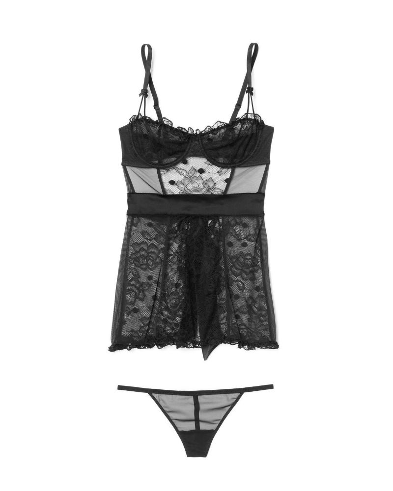 Women's Etty Babydoll and G-string Set Lingerie