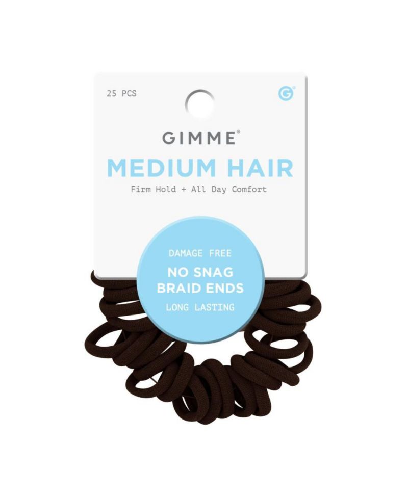No Snag Braid Ends - Seamless Nylon and Spandex Hair Ties for Braids - No-Snag Gentle Hold Design - 25 Pack