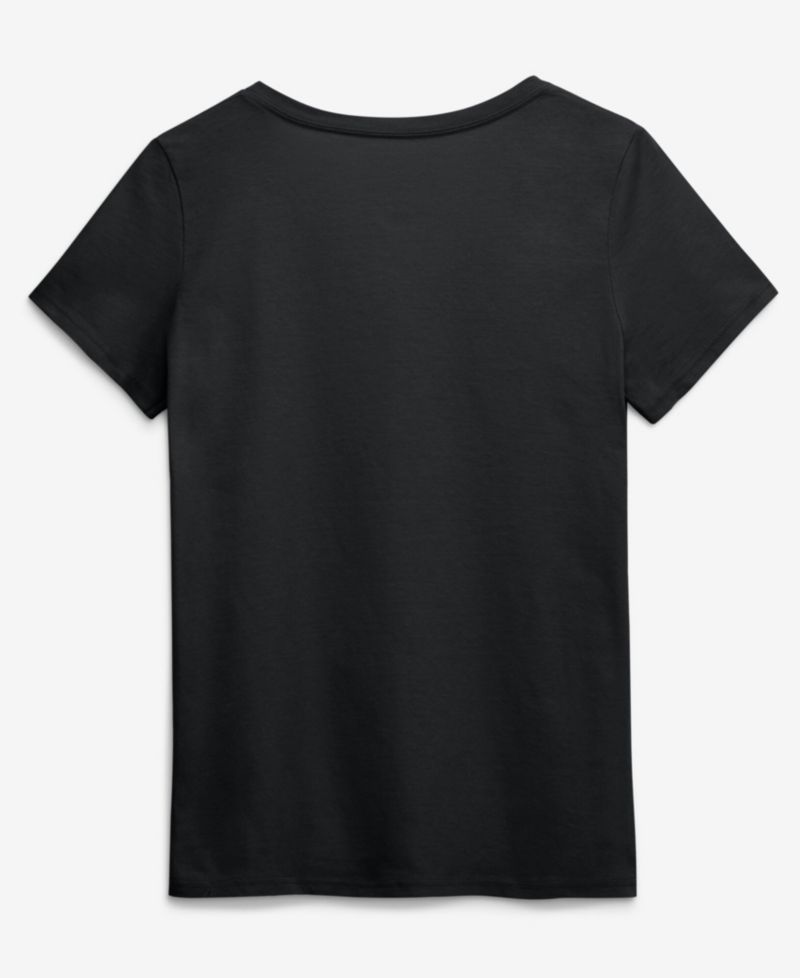 Women's Black Minnesota Vikings Primary Logo V-Neck T-Shirt