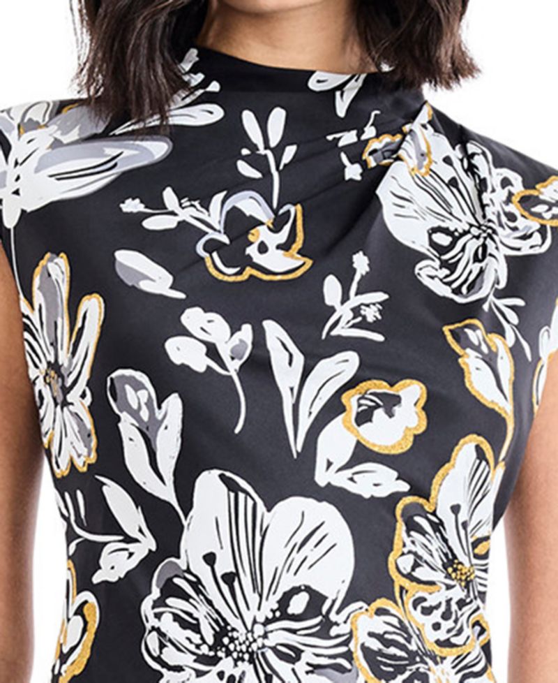Women's Mock Neck Midi Dress