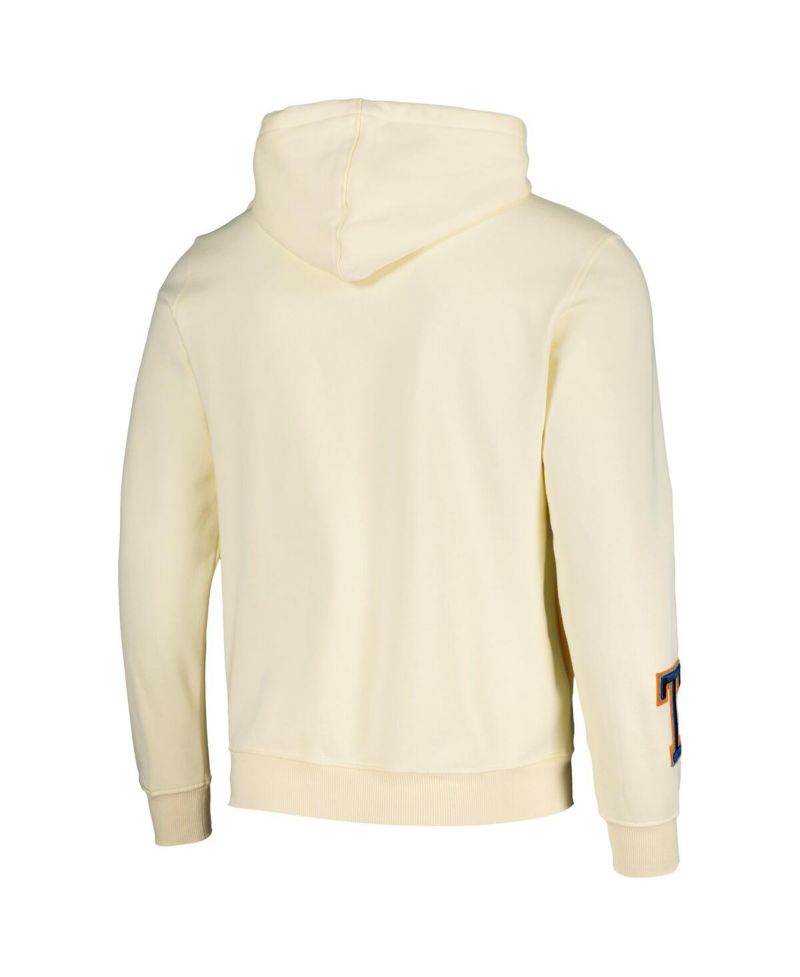 Unisex Cream Looney Tunes Taz Denim Patch Pullover Hoodie