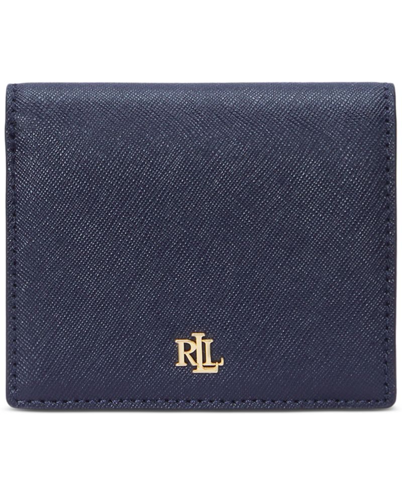 Crosshatch Leather Compact Wallet