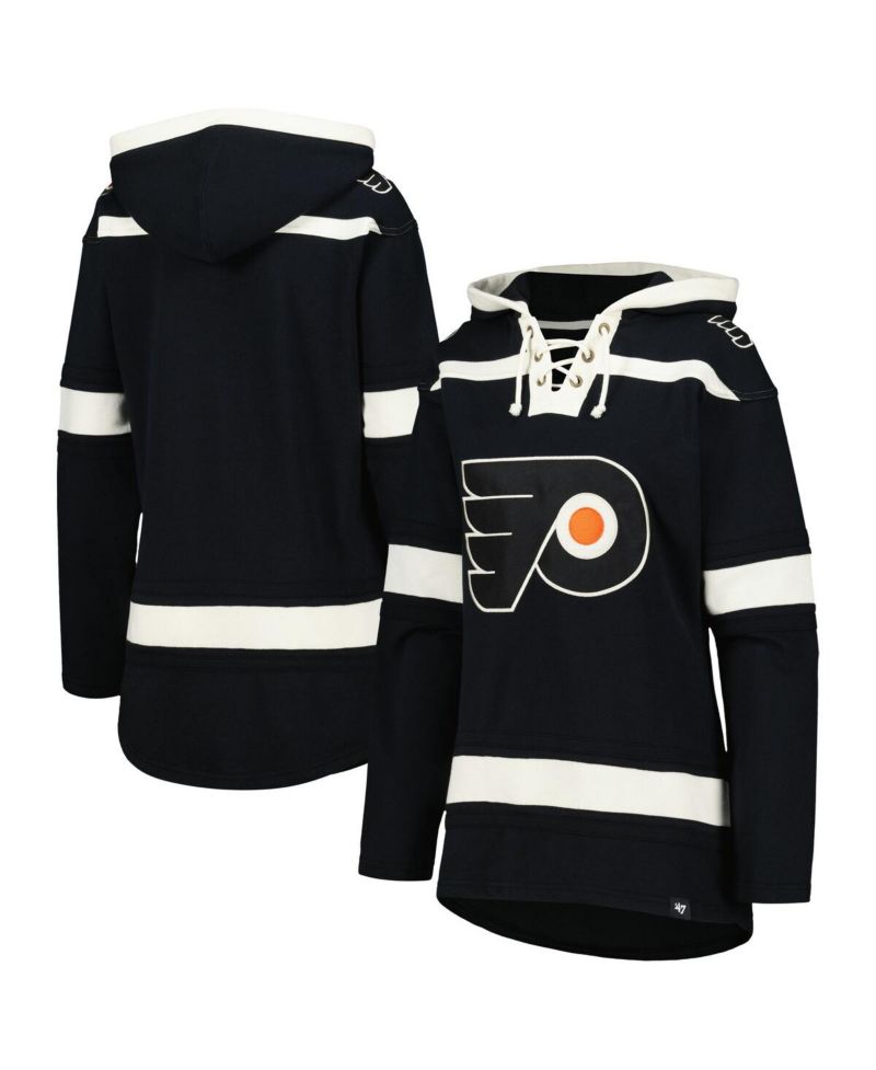 Women's Black Philadelphia Flyers Superior Lacer Pullover Hoodie