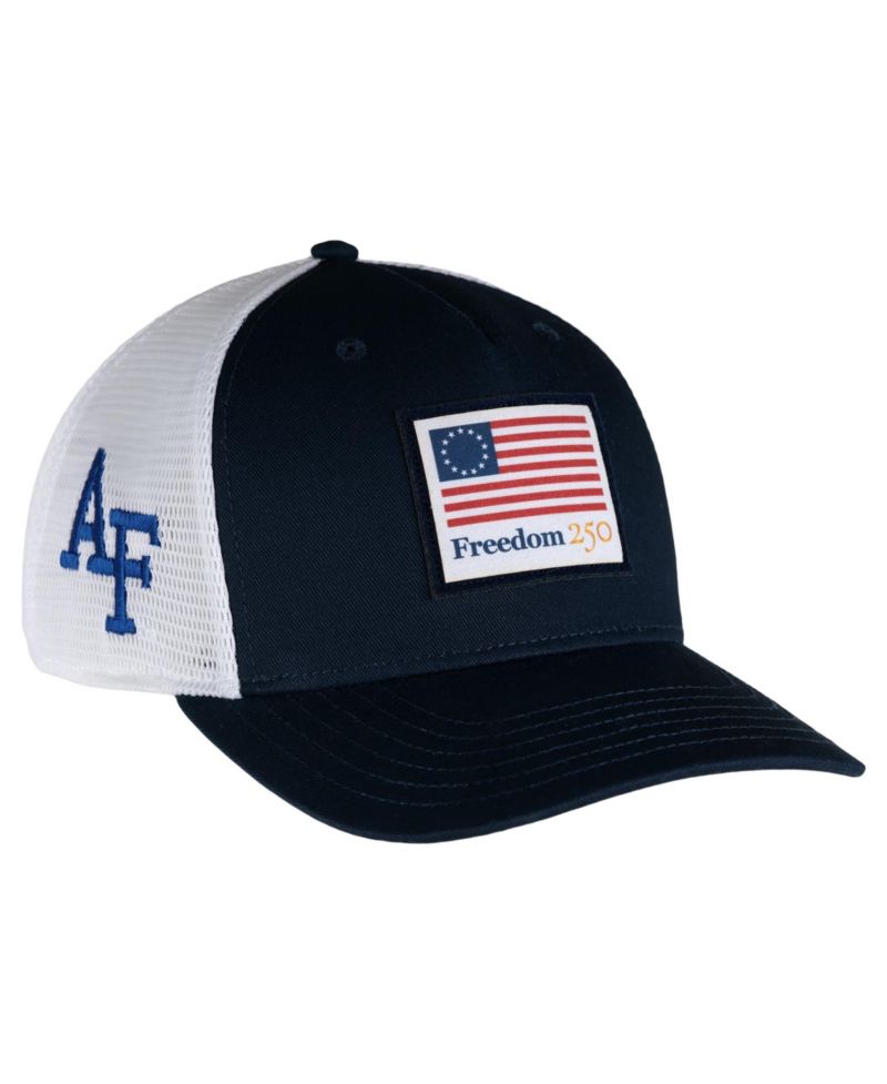 Men's and Women's Navy Air Force Falcons Americana Wave Rider Trucker Adjustable Hat