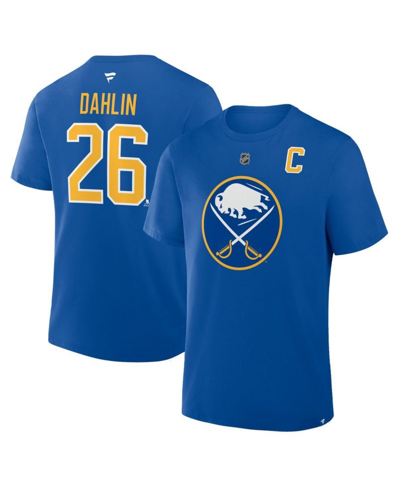Men's Rasmus Dahlin Royal Buffalo Sabres Authentic Stack Name & Number T-Shirt