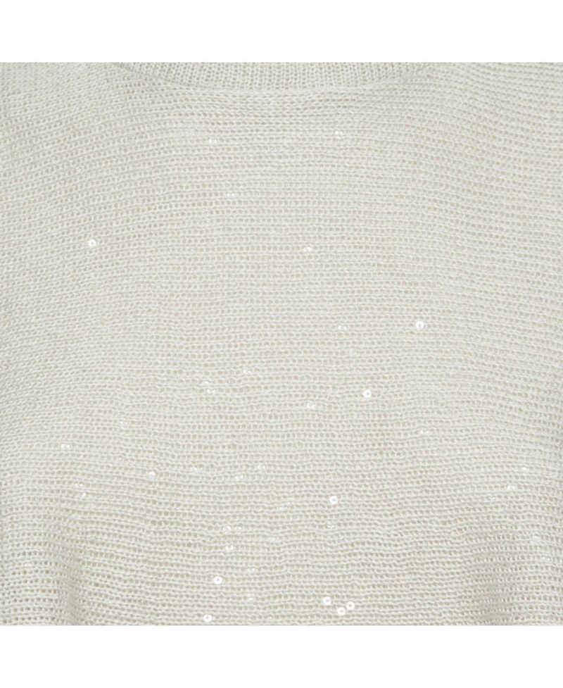 Women's Sequin-Embellished Tiered Knit Top