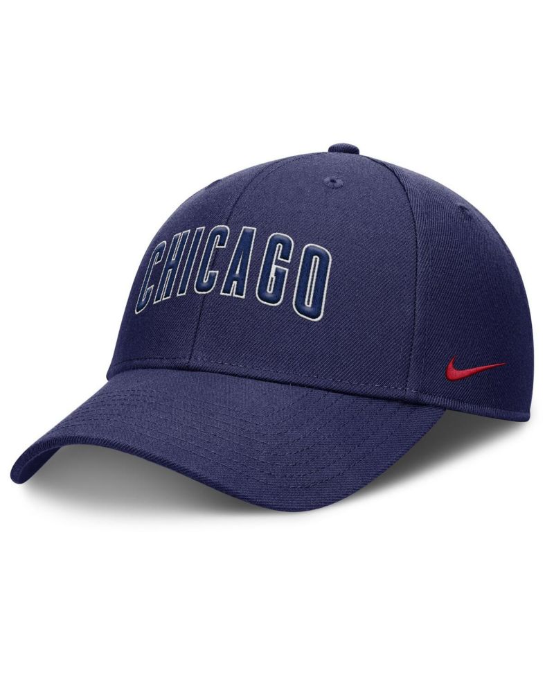 Men's Navy Chicago Cubs Rise Gaberdine Adjustable Hat