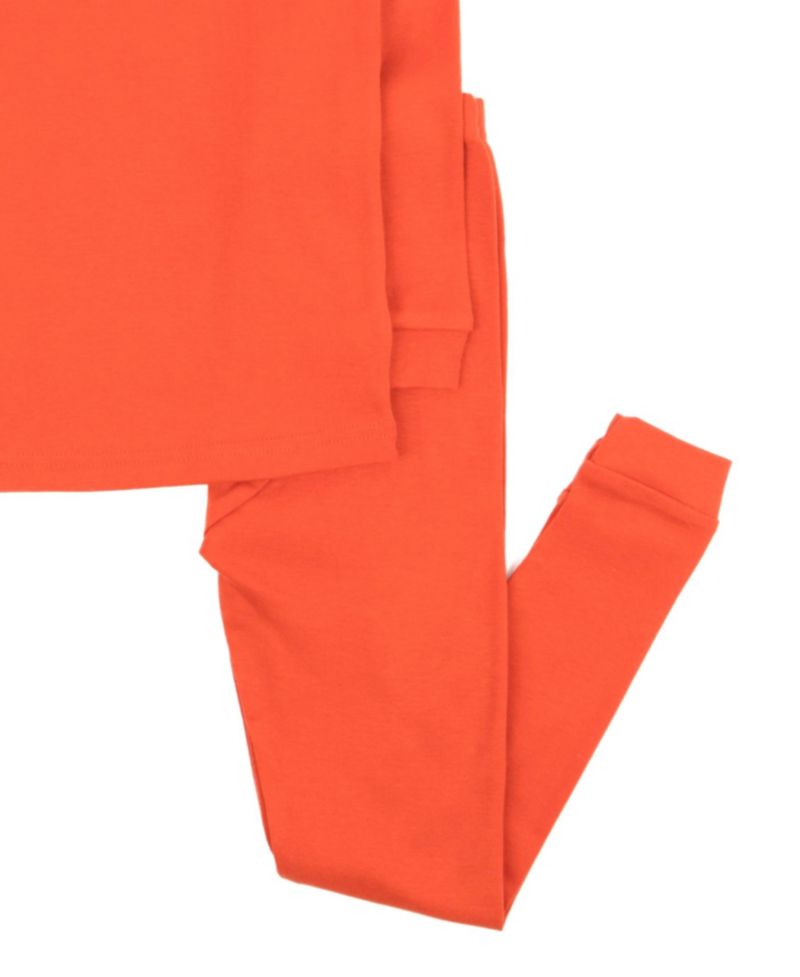 Kids Matching Family Two Piece Cotton Long Sleeve Solid Color Pajamas 6-14