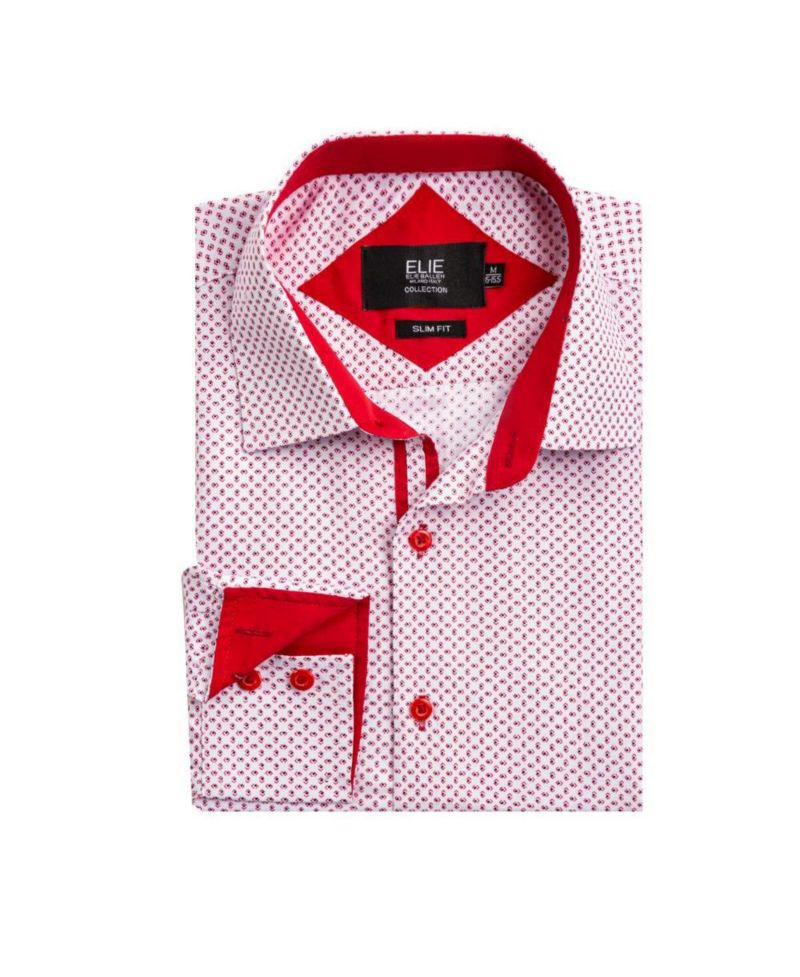 Men's Slim Fit Micro Ditsy Button-Down Shirt