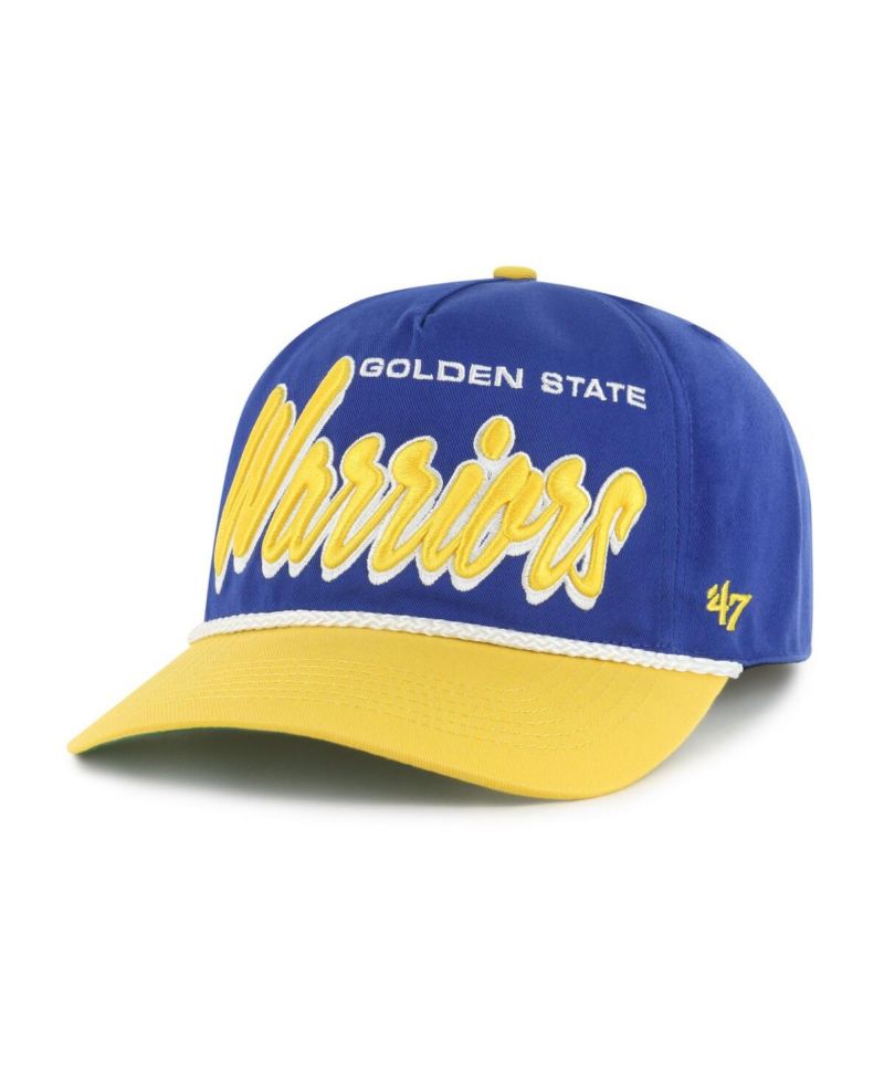 Men's Royal/Gold Golden State Warriors Drop Shadow Rope Hitch Adjustable Hat