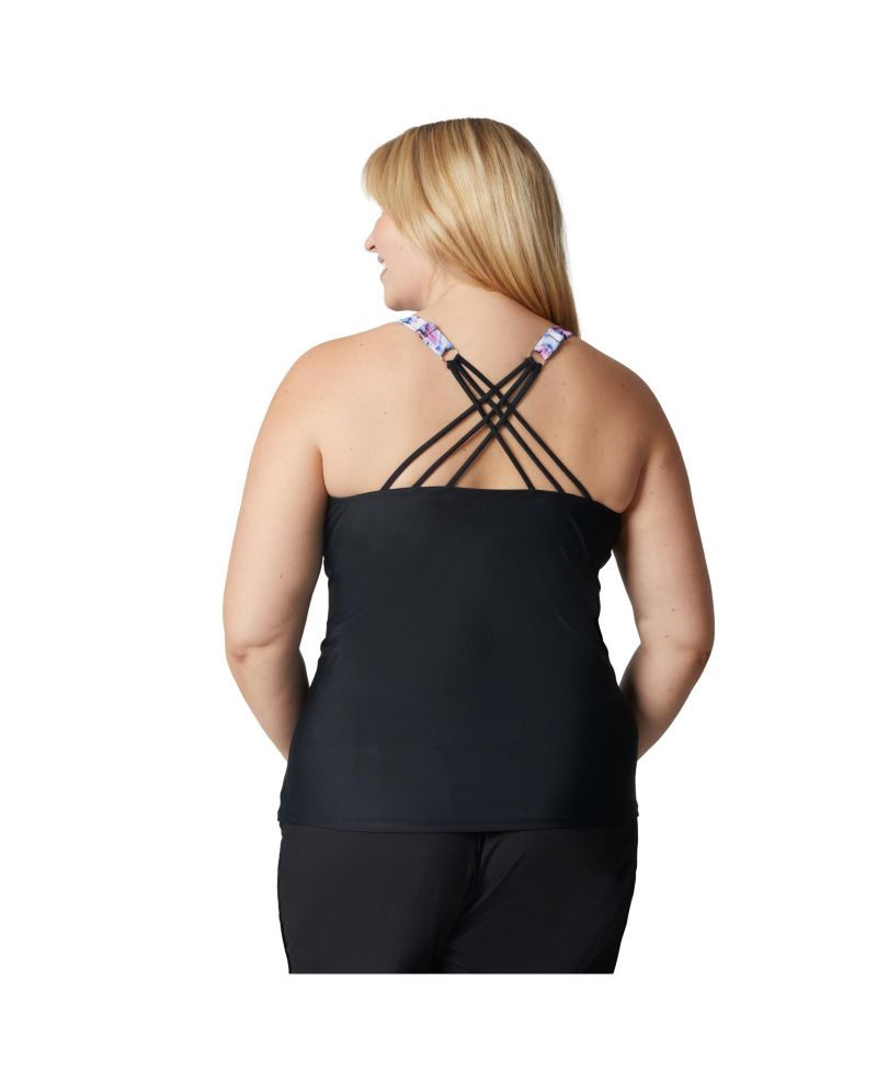 Plus Size Notch Front Tankini Top