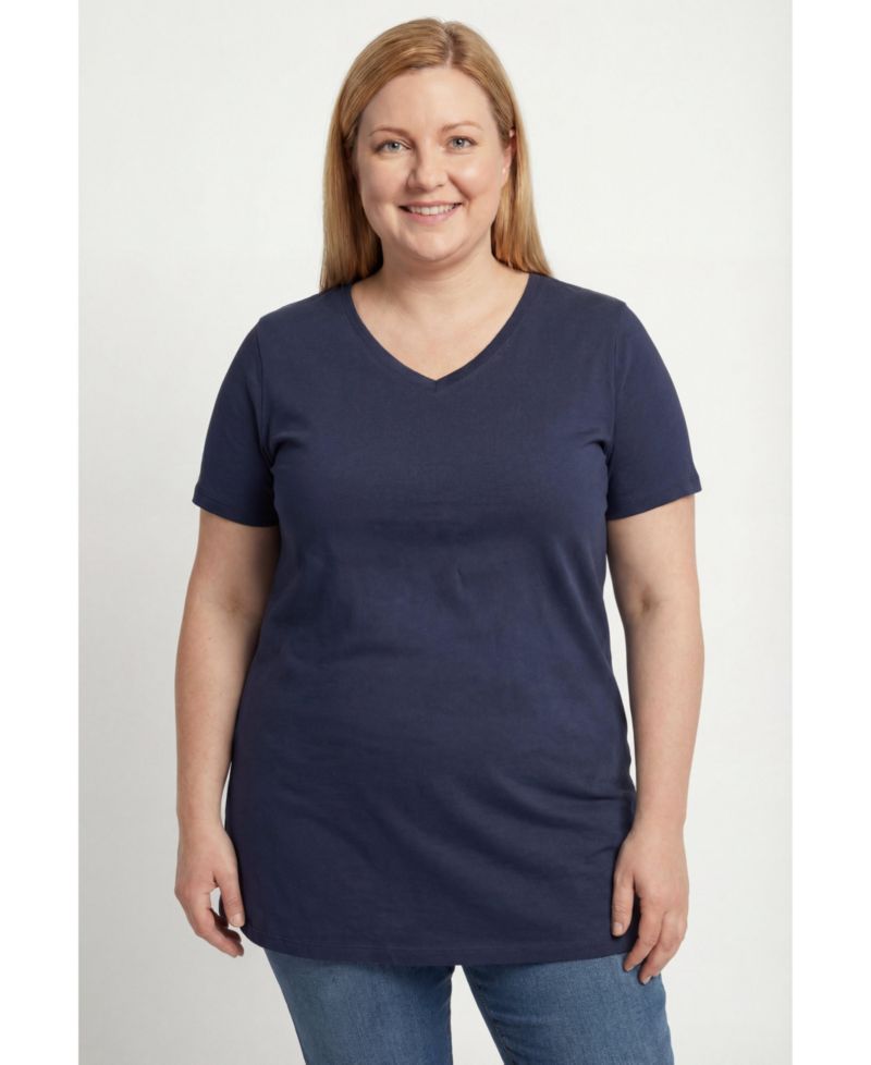Plus Size Within Perfect Short-Sleeve V-Neck Tunic