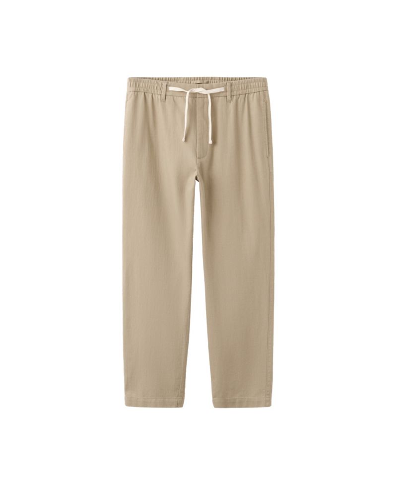 Men's New Now Relaxed-Fit Cotton-Linen Blend Trousers