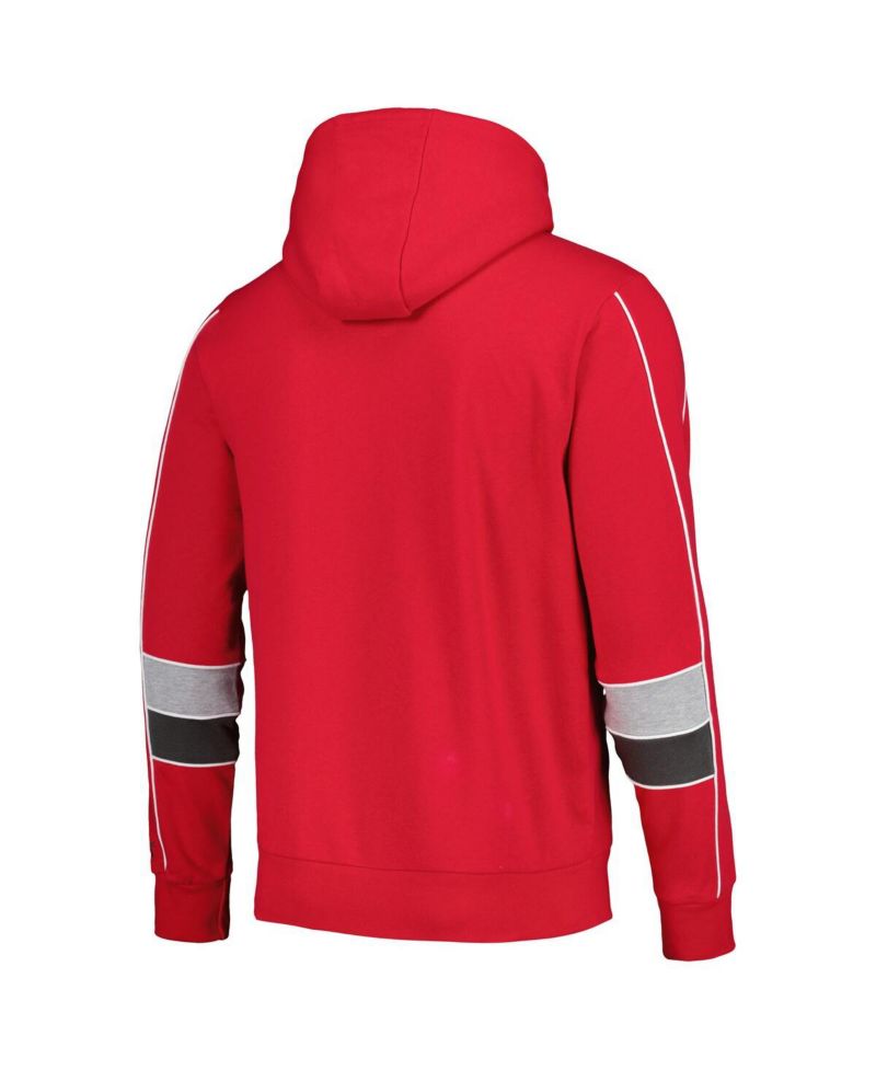 Men's Red Tampa Bay Buccaneers Captain Pullover Hoodie