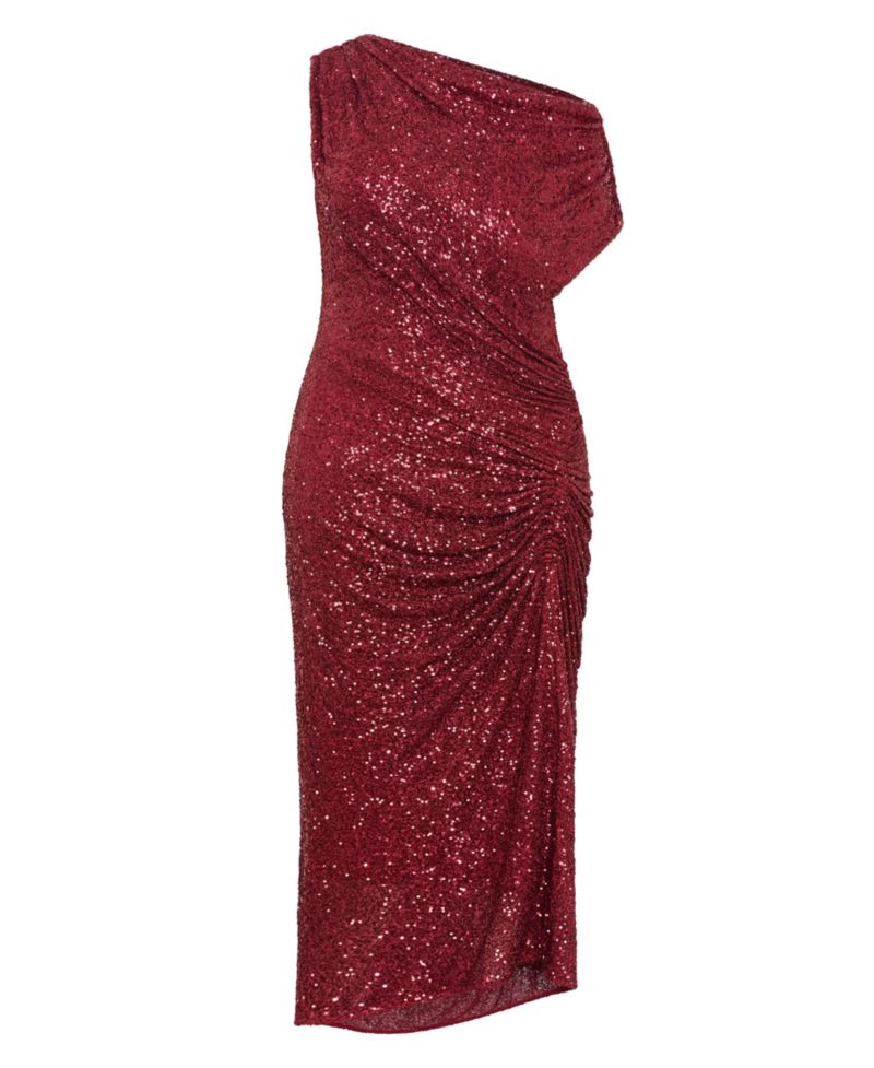 Women's Sequin Star Off Shoulder Maxi Dress