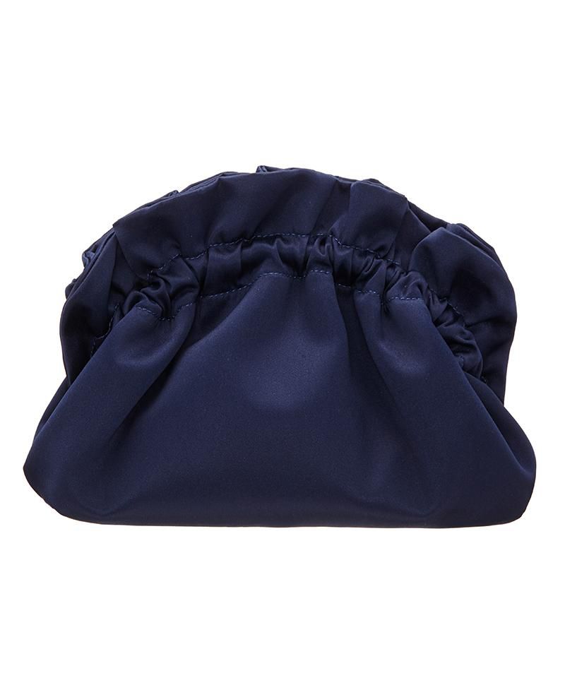 Satin Gathered Crossbody Pouch Bag
