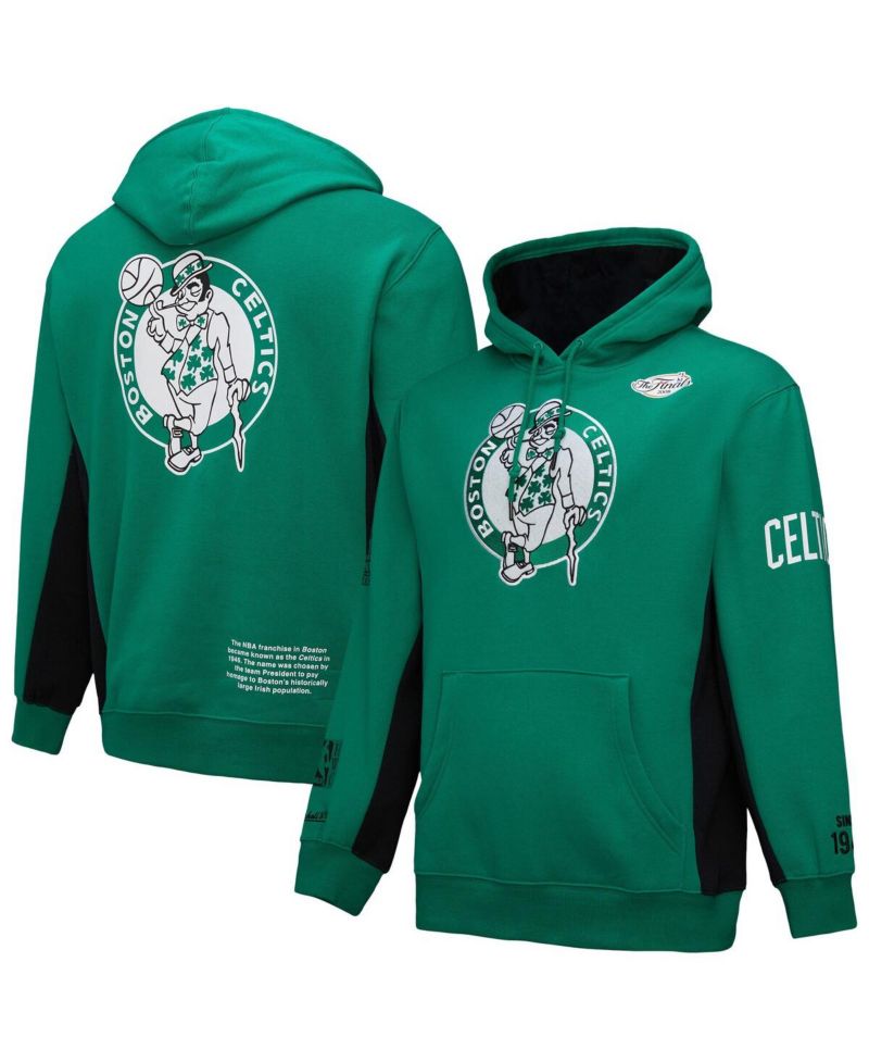 Men's Kelly Green Boston Celtics Hardwood Classics Team Origins Fleece Pullover Hoodie