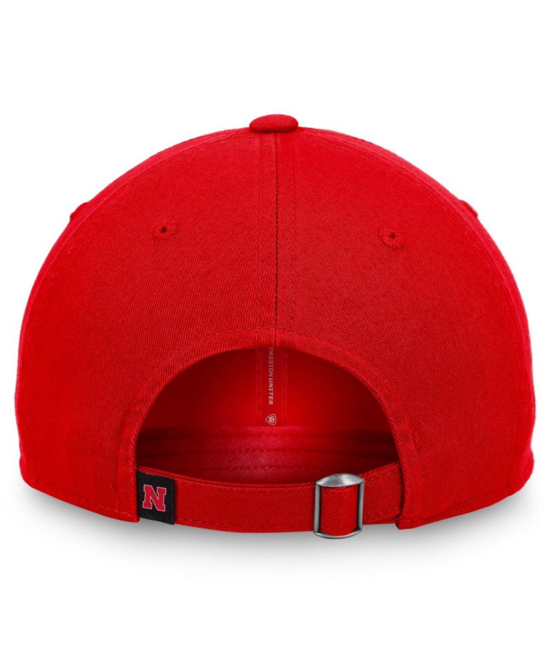 Men's Scarlet Nebraska Huskers Staple Adjustable Hat