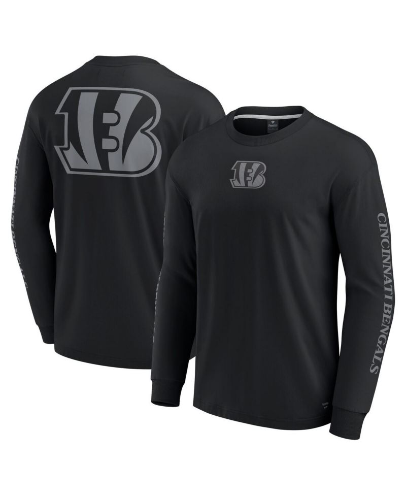 Men's and Women's Black Cincinnati Bengals Elements Strive Long Sleeve T-Shirt