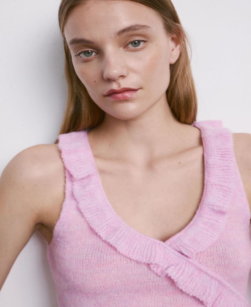Women's Ruffle Knit Top