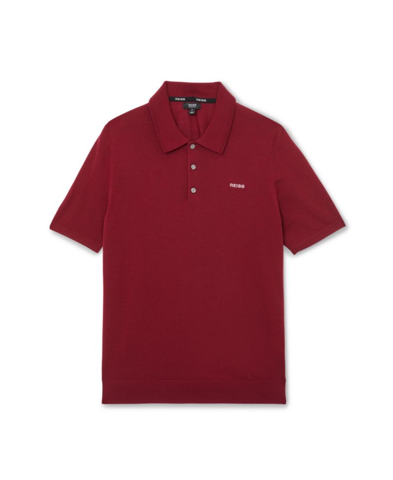 Men's Albion Slim-Fit Merino Wool Polo Shirt