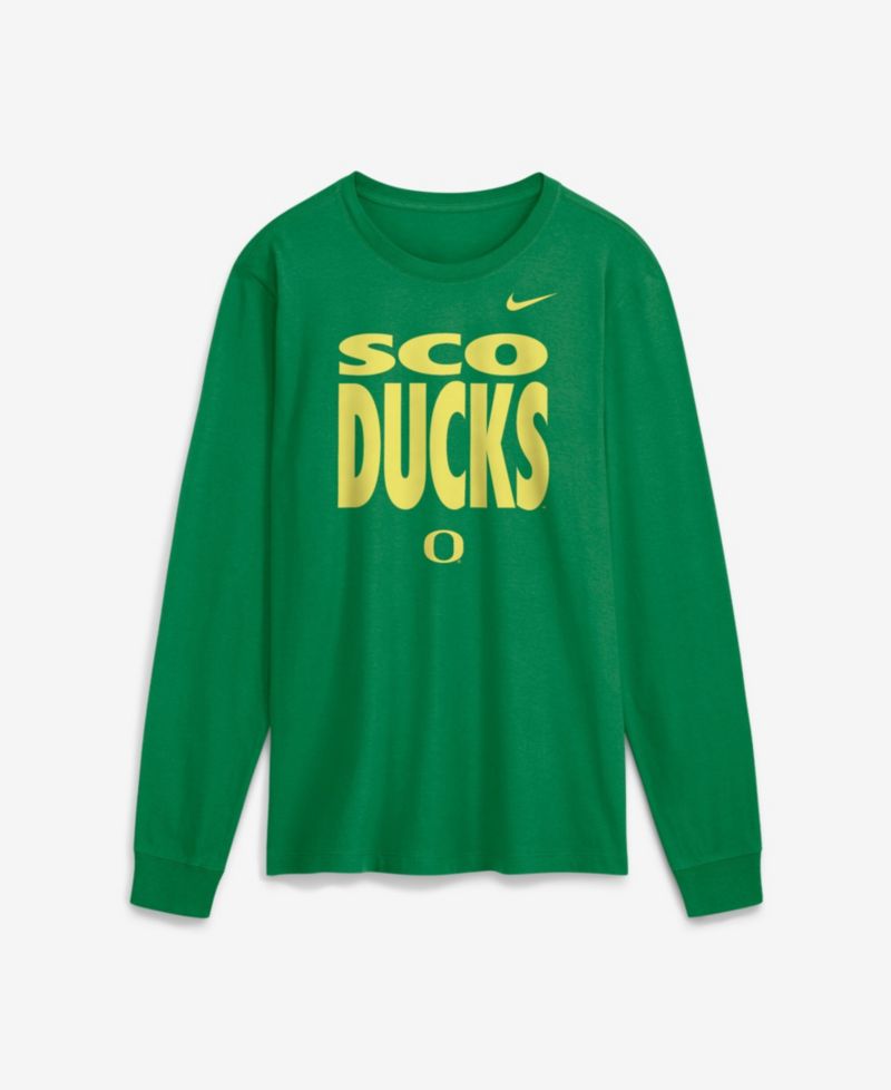 Men's Oregon Ducks Oregon Sideline Slogan Long Sleeve T-Shirt
