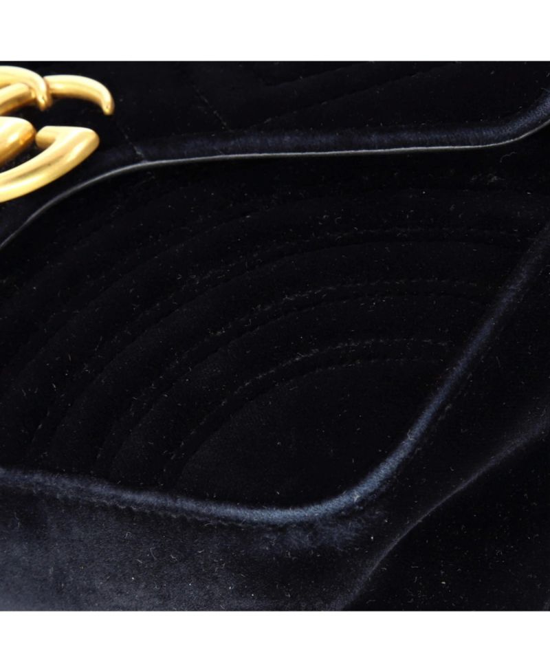 Small GG Marmont Flap Bag Matelasse Velvet