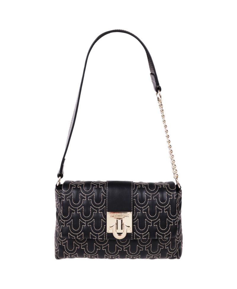 Horseshoe Quilt Logo Plaque Flap Shoulder Bag