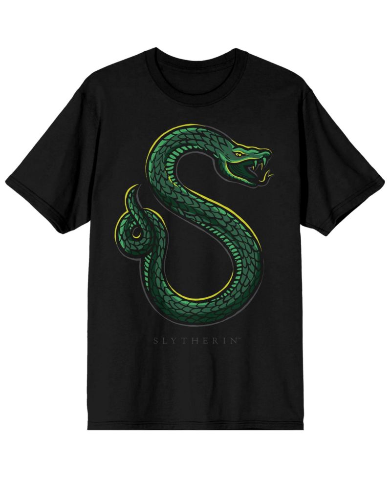 Big & Tall Slytherin Two Puff Ink Black Tee-6XL