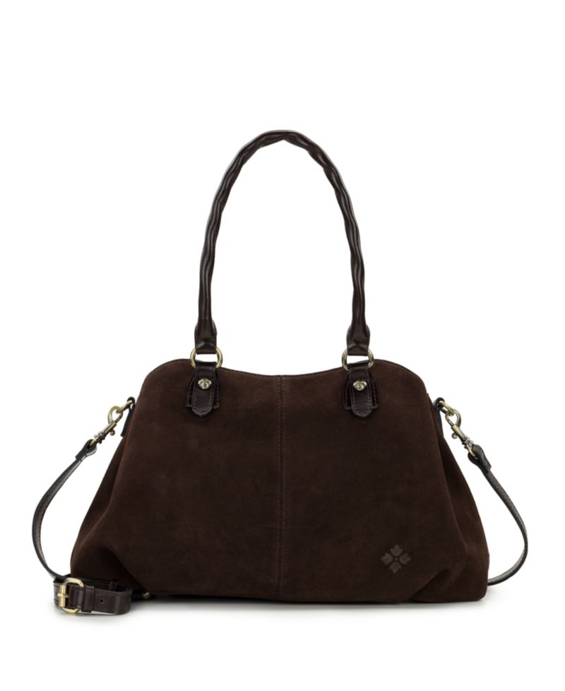 Johanne Medium Suede Satchel Handbag
