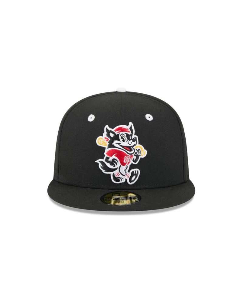 Men's Black Erie SeaWolves Theme Nights 59FIFTY Fitted Hat